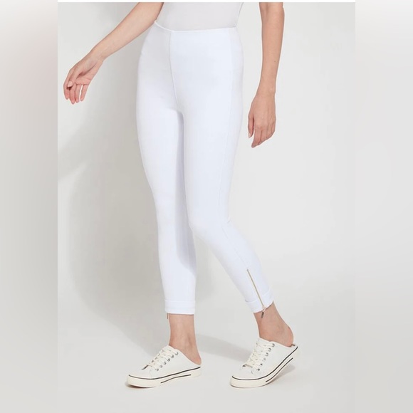 Lysse Denim - LYSSE Denim Cuffed Crop Leggings, White, Size Small